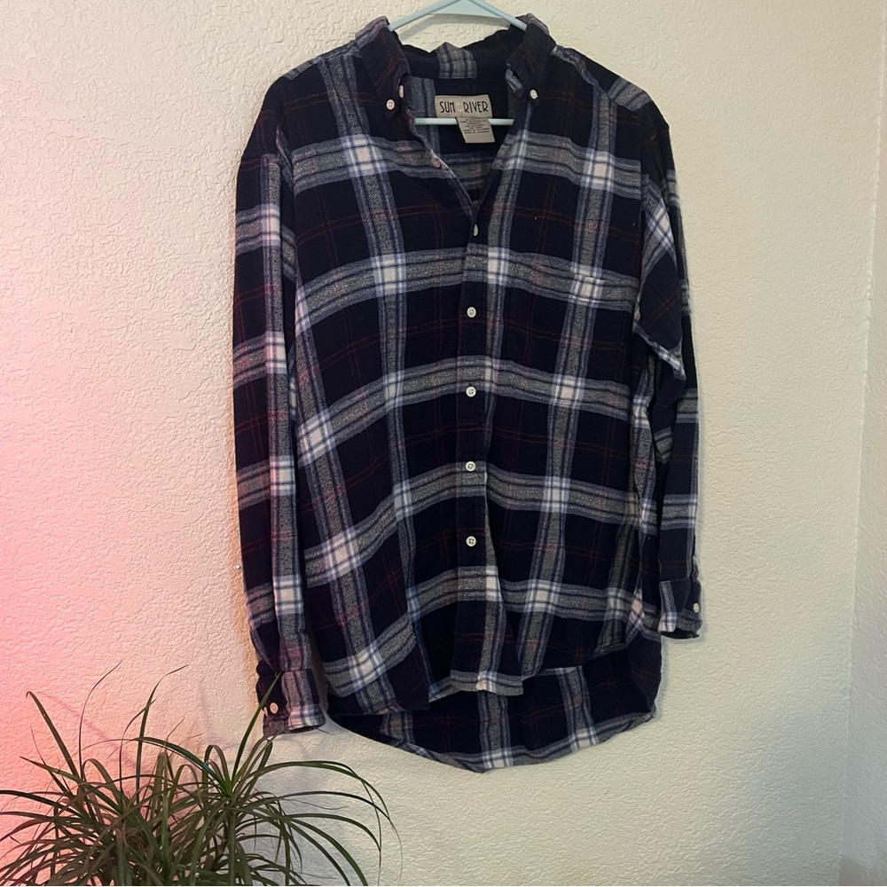 Navy flannel